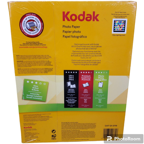 Kodak Picture Paper 8.5x11 Gloss 50 Sheets Inkjet Printer Photo NEW Sealed - Picture 2 of 2